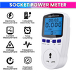 Digital Power Meter Plug – Voltage, Amps & Frequency Test & Cost Monitor 16A Capacity with Real-Time