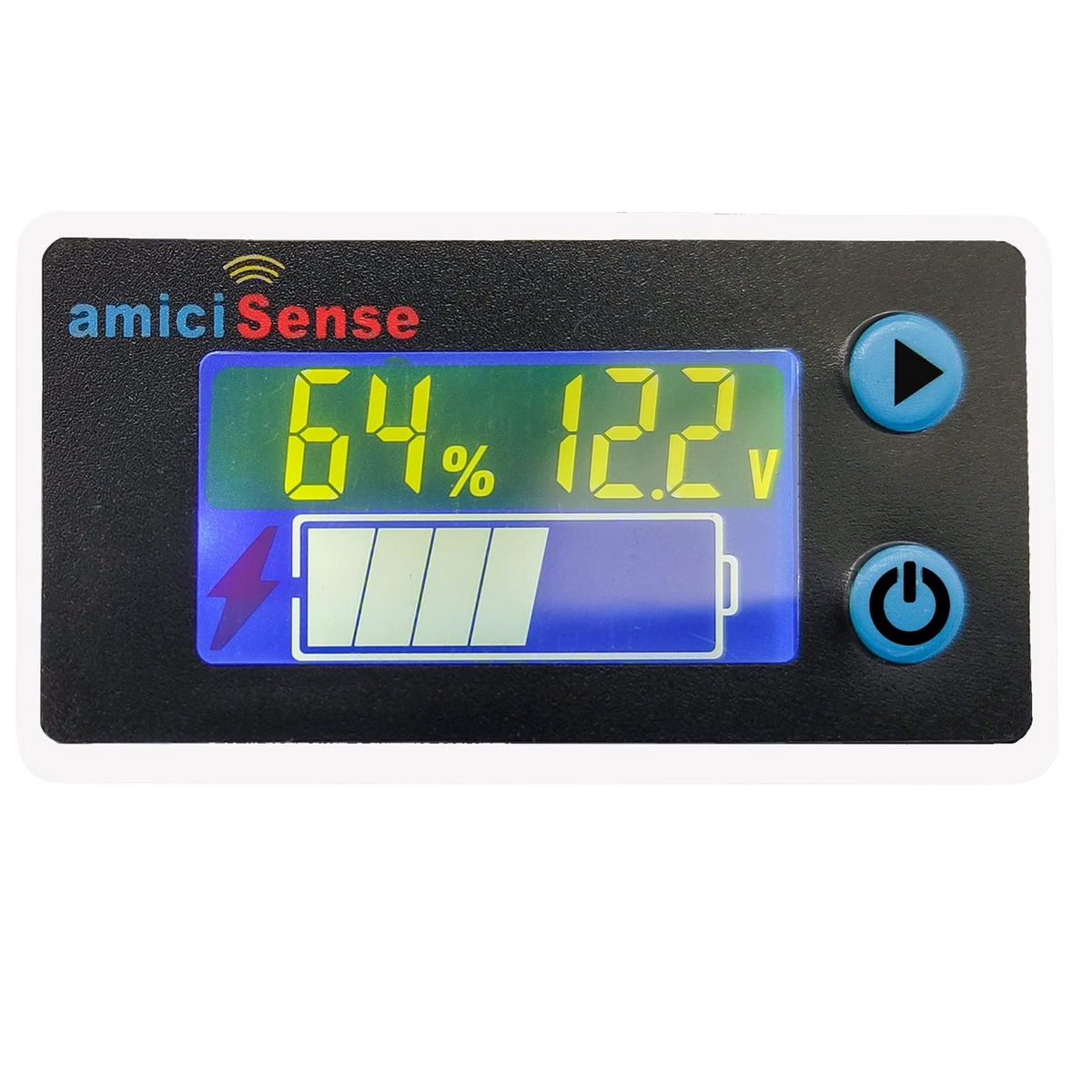 10–100V LCD Battery Capacity Indicator Voltmeter with Temperature Sensor & Buzzer Alarm for Lead Acid & Lithium Batteries