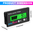 8-70V Battery Capacity Indicator With LCD Voltage & Charge Display for Lead Acid Batteries in E-Rickshaw/E-Bikes