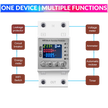 Wi-Fi Smart Energy Meter Over/Under Voltage, Overload & Leakage Protection with Real-Time Monitoring Din Rail Mount