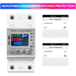 Wi-Fi Smart Energy Meter Over/Under Voltage, Overload & Leakage Protection with Real-Time Monitoring Din Rail Mount