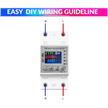 Wi-Fi Smart Energy Meter Over/Under Voltage, Overload & Leakage Protection with Real-Time Monitoring Din Rail Mount