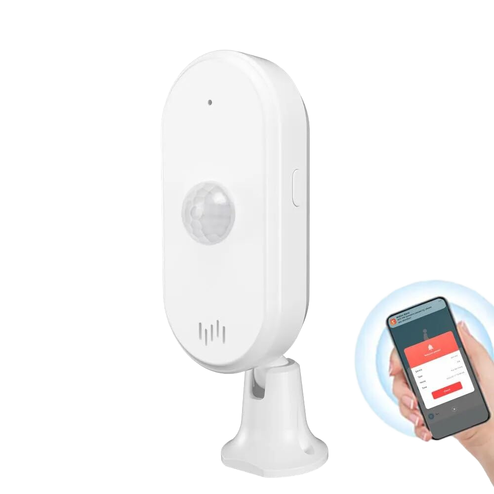 WiFi PIR Motion Sensor Alarm with SmartLife App Connectivity 75dB Siren & USB Powered Home Security Detector