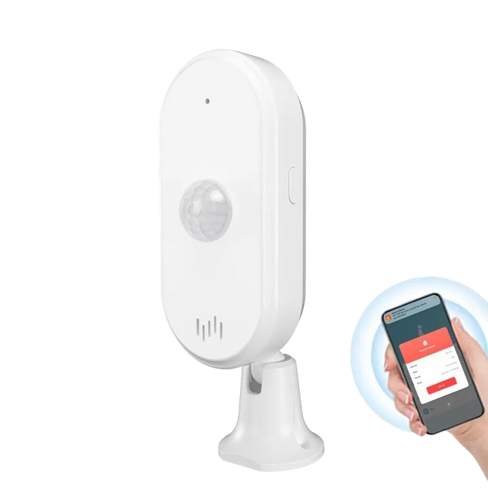WiFi PIR Motion Sensor Alarm with SmartLife App Connectivity 75dB Siren & USB Powered Home Security Detector