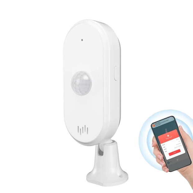 WiFi PIR Motion Sensor Alarm with SmartLife App Connectivity 75dB Siren & USB Powered Home Security Detector