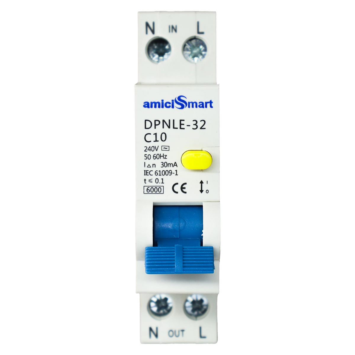 RCBO, Single Module 220V Residual Current Circuit Breaker with Over Current and Leakage Protection