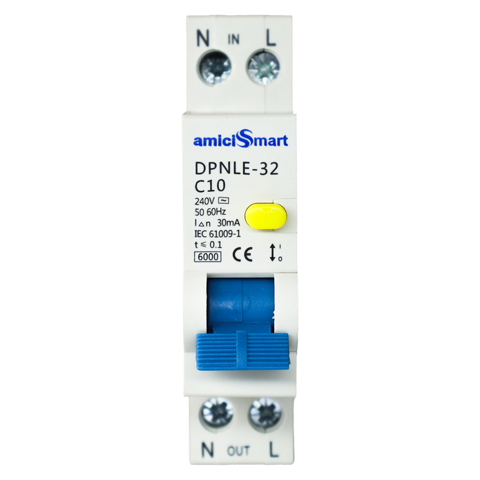 RCBO, Single Module 220V Residual Current Circuit Breaker with Over Current and Leakage Protection