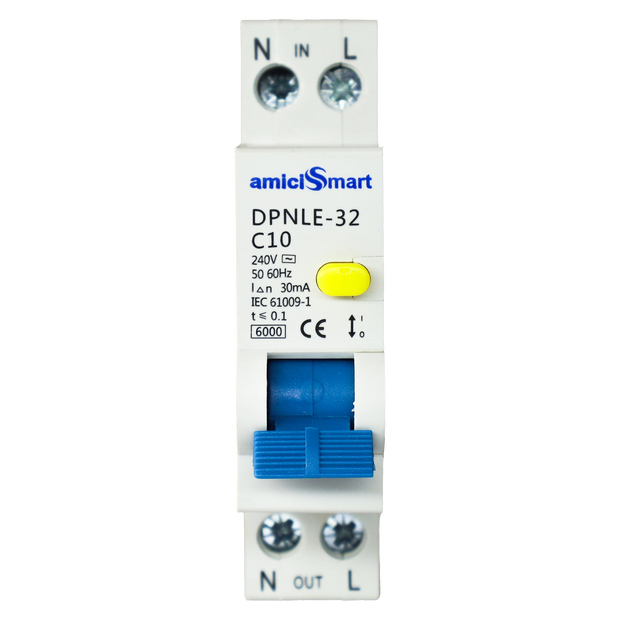 RCBO, Single Module 220V Residual Current Circuit Breaker with Over Current and Leakage Protection