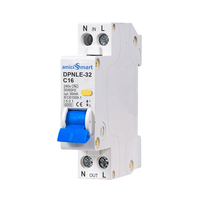 RCBO, Single Module 220V Residual Current Circuit Breaker with Over Current and Leakage Protection