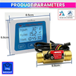 Digital Flow Meter for Water with LCD Display Real-Time Flow Rate, Temperature & Time Recording with Battery Indicator