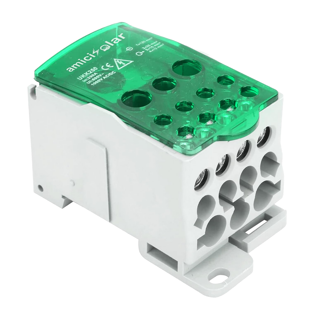 Heavy-Duty Terminal Block Junction Box | Multiple Output Ports with Brass Connectors