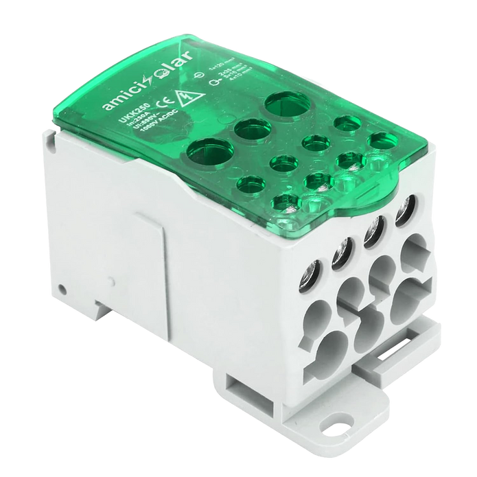 Heavy-Duty Terminal Block Junction Box | Multiple Output Ports with Brass Connectors