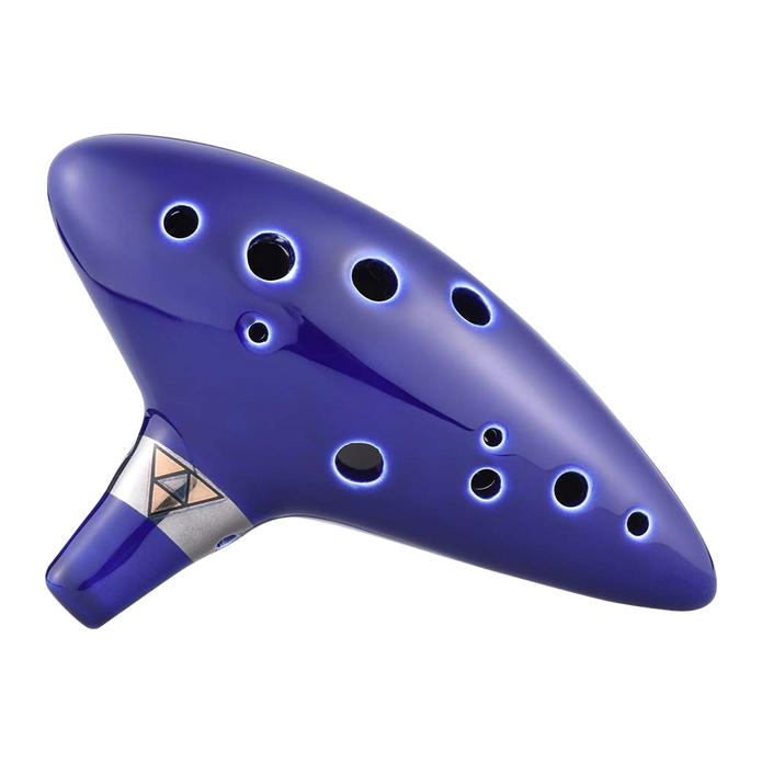 12 Hole Ocarina Alto C Key Ceramic Flute Folk Musical Instrument with Neck Strap, Carry Bag & Music Score