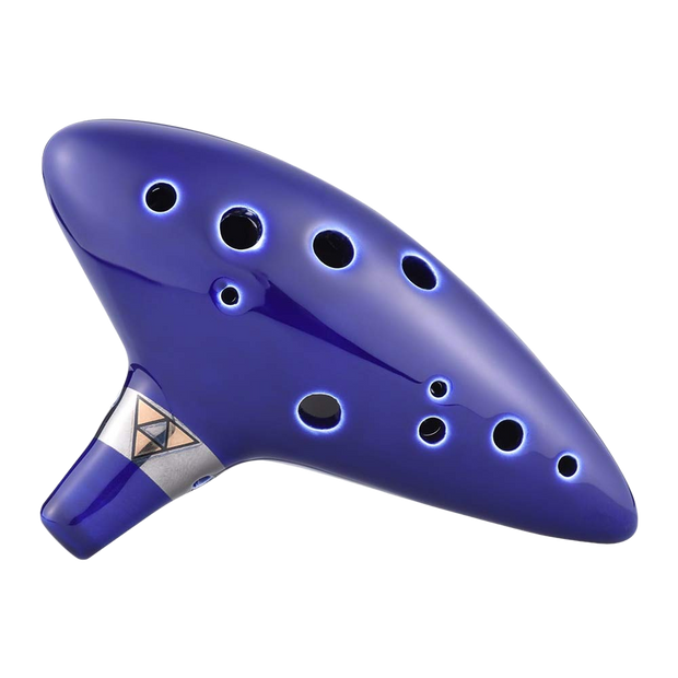 12 Hole Ocarina Alto C Key Ceramic Flute Folk Musical Instrument with Neck Strap, Carry Bag & Music Score