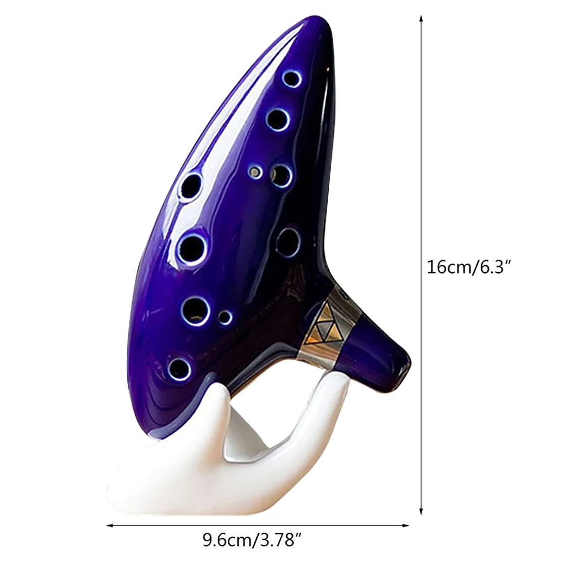 12 Hole Ocarina Alto C Key Ceramic Flute Folk Musical Instrument with Neck Strap, Carry Bag & Music Score