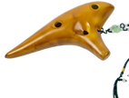 12 Hole Ocarina Alto C Key Ceramic Flute Folk Musical Instrument with Neck Strap, Carry Bag & Music Score