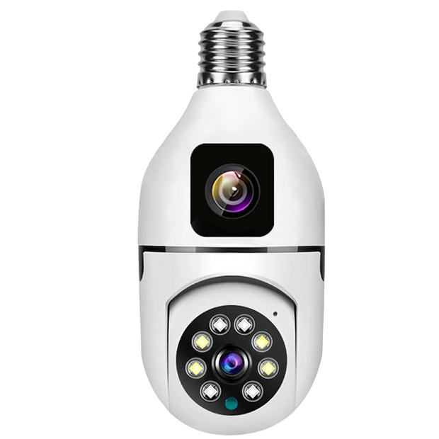 360°+90° Dual Lens CCTV Camera - Crystal Clear Night Vision, WiFi App Connectivity