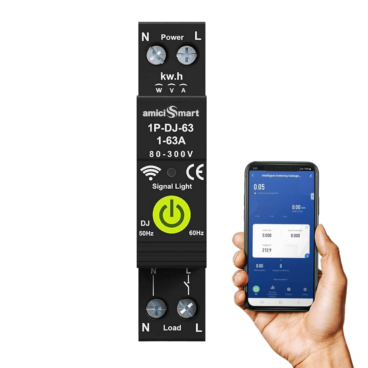Wi-Fi Smart Timer Switch Energy Monitoring with App Control, Power Scheduling for Electricity Usage