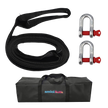 Heavy-Duty Tow Strap 4m Length, High-Strength Nylon Recovery Strap with Reinforced Loops