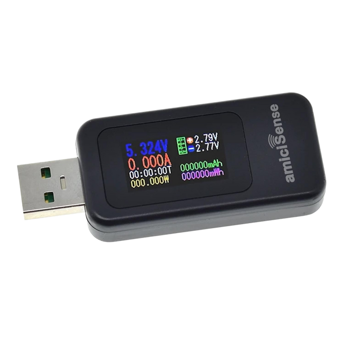 10-in-1 Digital USB Tester – Voltage, Current, Power, mAh, mWh, Resistance & Temperature
