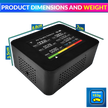 13-in-1 WiFi Smart Air Quality Monitor – CO2, Temp, Humidity Sensor with App Control Monitoring, Desktop Clock & Alarm