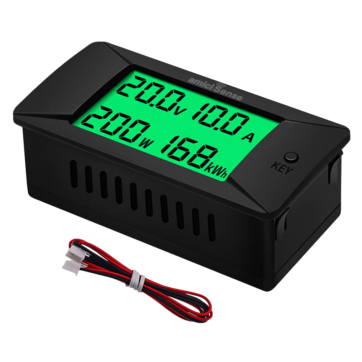 DC Energy Monitor – 300A, Bi-Directional Meter with Shunt for Voltage, Power & Monitoring