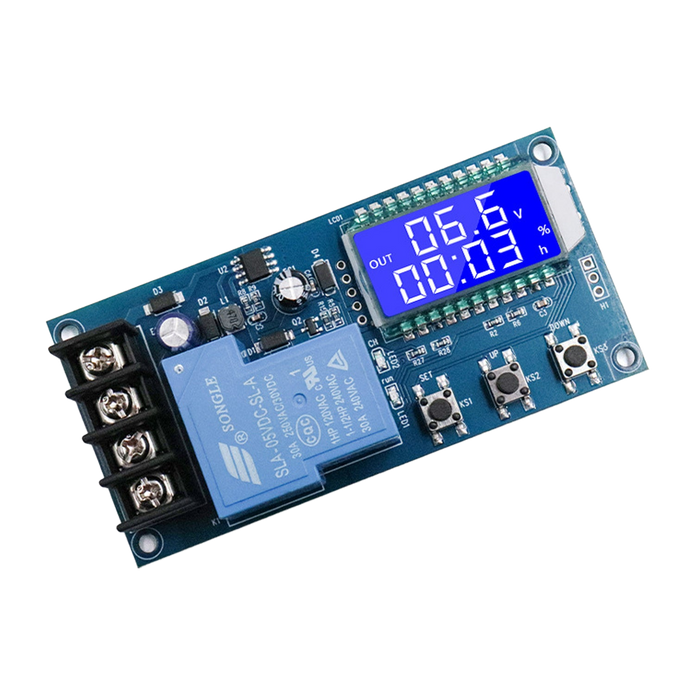 Battery Charge Control Module with LCD Display DC 6~30V Automatic Charging Control with Overcharge Protection (30A)