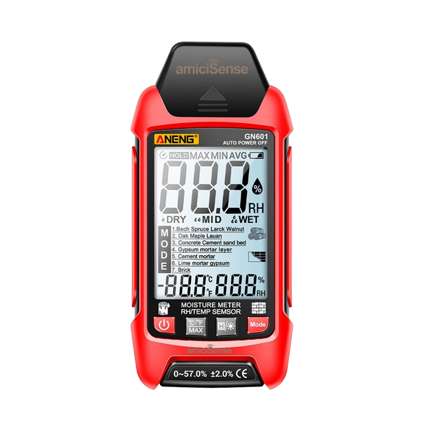 7-in-1 Digital Moisture Meter – Digital Hygrometer For Wall, Wood, Building Materials with Temp Display