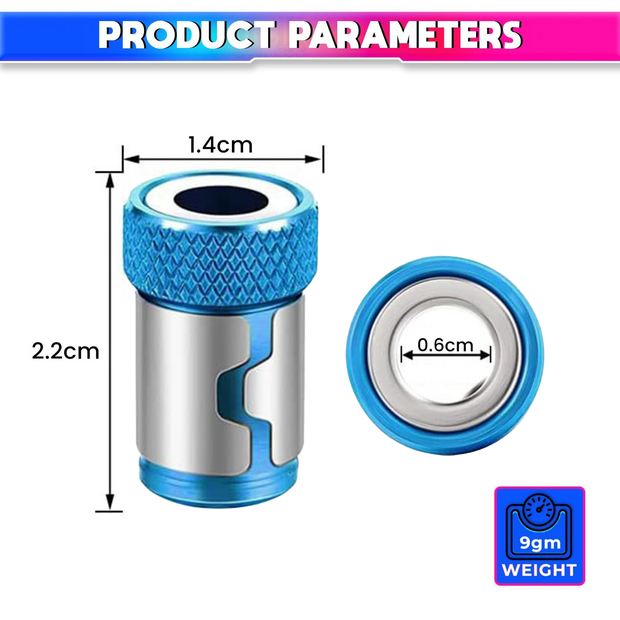 Magnetic Ring for Screwdriver Bits Strong Magnet Drill Bit Holder Alloy Construction Secure Screw Grip