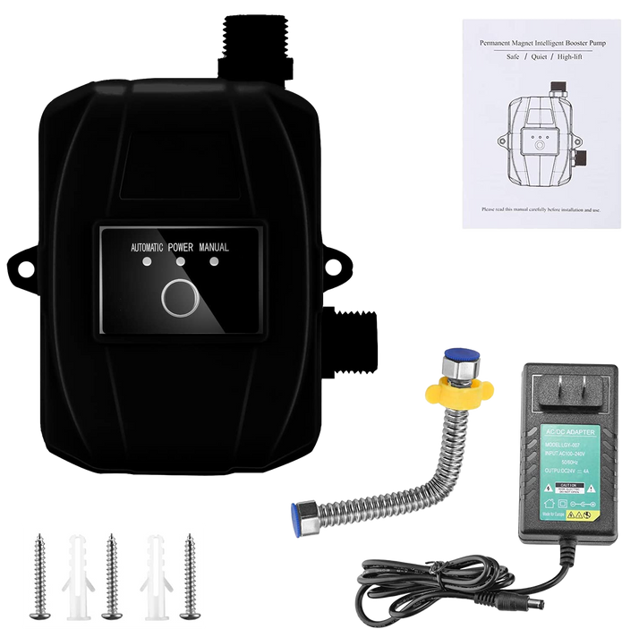 24V DC Automatic Water Booster Pump, Auto On/Off Sensor, 32L/min Flow Rate