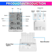 Digital Weather Station, Indoor/Outdoor Temperature and Humidity Monitoring Device with Dual External Sensors and Data Export Feature