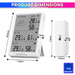 Digital Weather Station, Indoor/Outdoor Temperature and Humidity Monitoring Device with Dual External Sensors and Data Export Feature