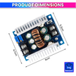 300W 20A DC-DC Buck Converter, 6V-40V to 1.2V-36V Step-Down Power Module, 95% Efficiency