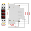 3-Phase Voltage Meter, AC 80-500V Mini Voltage Tester with Accurate LED Display Reading & Din Rail Mount