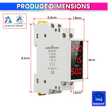 3-in-1 Voltage, Current & Frequency Meter 80- 500V AC, 100A with External CT & Clear LED Display