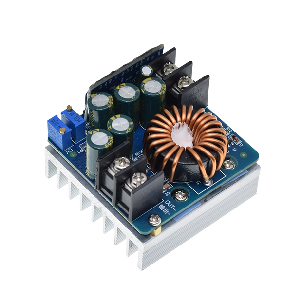 DC-DC 400W 15A Adjustable Buck Converter, DC 10.5V-60V to 0.5V-45V Power Supply Module Ideal for Battery Charging & Power Supplies
