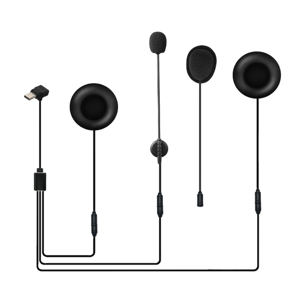 Q8 Headset with Mic for EJEAS Q8 Bluetooth Helmet Intercom – Type-C Wired Headset for Clear Communication