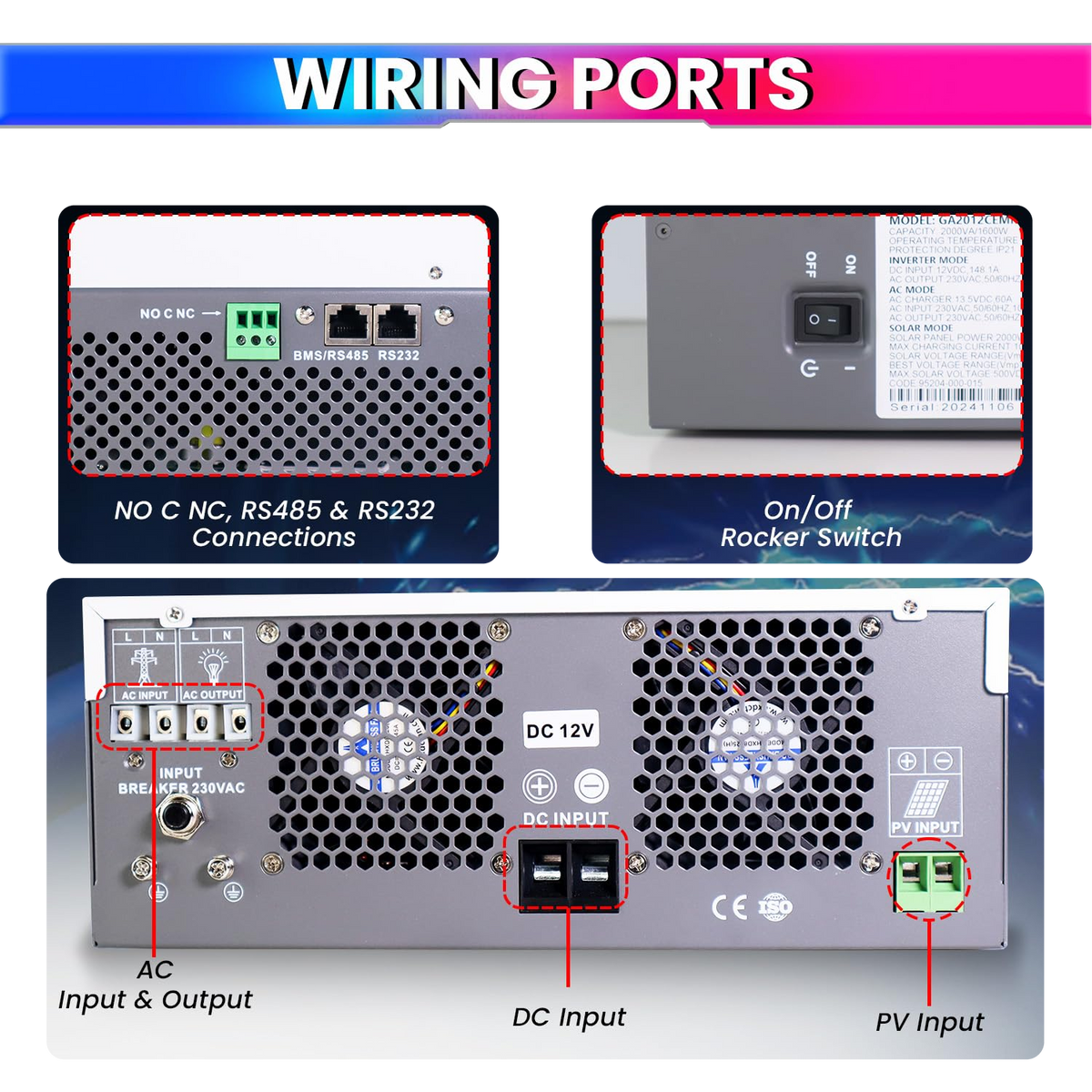 MPPT Solar Inverter | Dual AC & DC Input| Supports 2000W Solar Panel (1.6kW Hybrid Inverter)