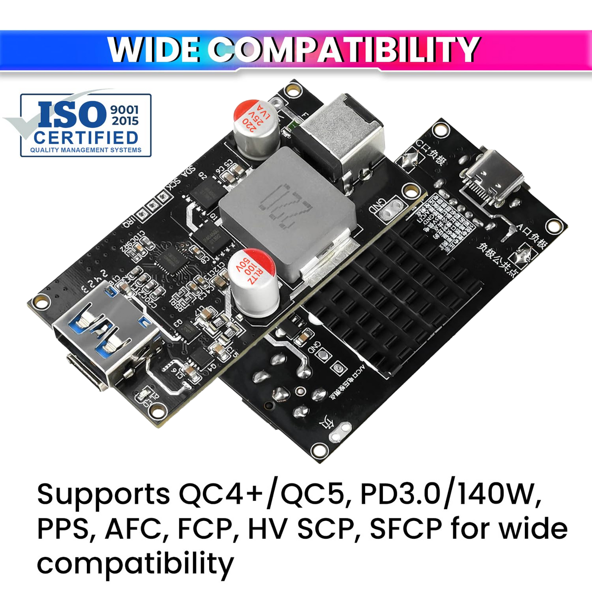 140W USB-C Fast Charging & Discharging Module Supports 2S–6S Lithium Batteries Smart Protection