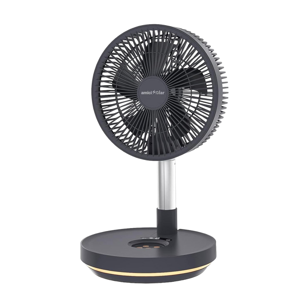 10-Inch Telescopic Rechargeable Stand Fan – 8-Speed Folding Fan with Remote & 9000mAh Battery