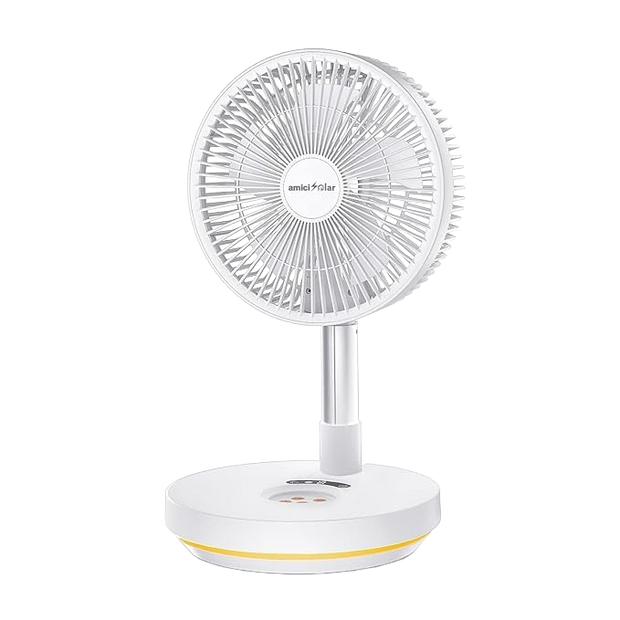 10-Inch Telescopic Rechargeable Stand Fan – 8-Speed Folding Fan with Remote & 9000mAh Battery