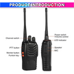 Walkie Talkie 2-Way Radio with 16 Channel Rechargeable Handheld Transceiver with Flashlight & Low Battery Alarm