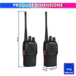 Walkie Talkie 2-Way Radio with 16 Channel Rechargeable Handheld Transceiver with Flashlight & Low Battery Alarm