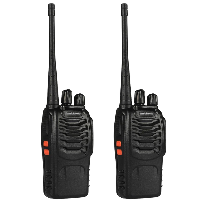 Walkie Talkie 2-Way Radio with 16 Channel Rechargeable Handheld Transceiver with Flashlight & Low Battery Alarm