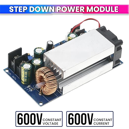 600W 25A Adjustable DC-DC Buck Converter, 12–75V to 2.5–60V Constant Voltage, Current & Power Supply Module