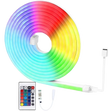 RGB Neon LED Strip Light – 5M Flexible Lights with Smart App & Remote Control, Music Sync Decorative Lighting