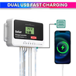10A Solar Charge Controller Intelligent Battery Regulator for Lead Acid & Lithium Battery with 3A USB Port