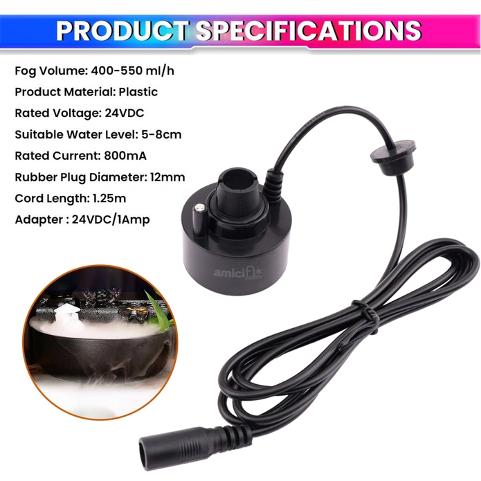 Ultrasonic Mist Maker Fogger Atomizer Spray Machine With Auto Shut-Off For Parties & Function