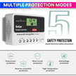 Solar Charge Controller 50A, Intelligent Battery Regulator for Solar Panel LCD Display with USB Port (50A)