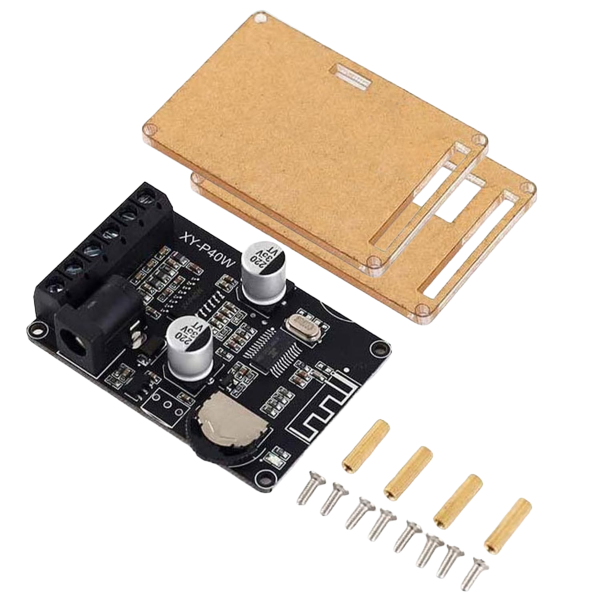 Mini Bluetooth 5.0 Amplifier Board – Dual Channel, Stepless Tuning, DC 8–24V DIY Speaker Audio Module